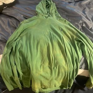 Polo Green Washed Hooded Tee XL, Worn Twice, Discolored a little from wash